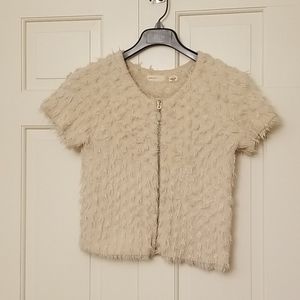 Sleeping in Snow short sleeve cardigan sweater